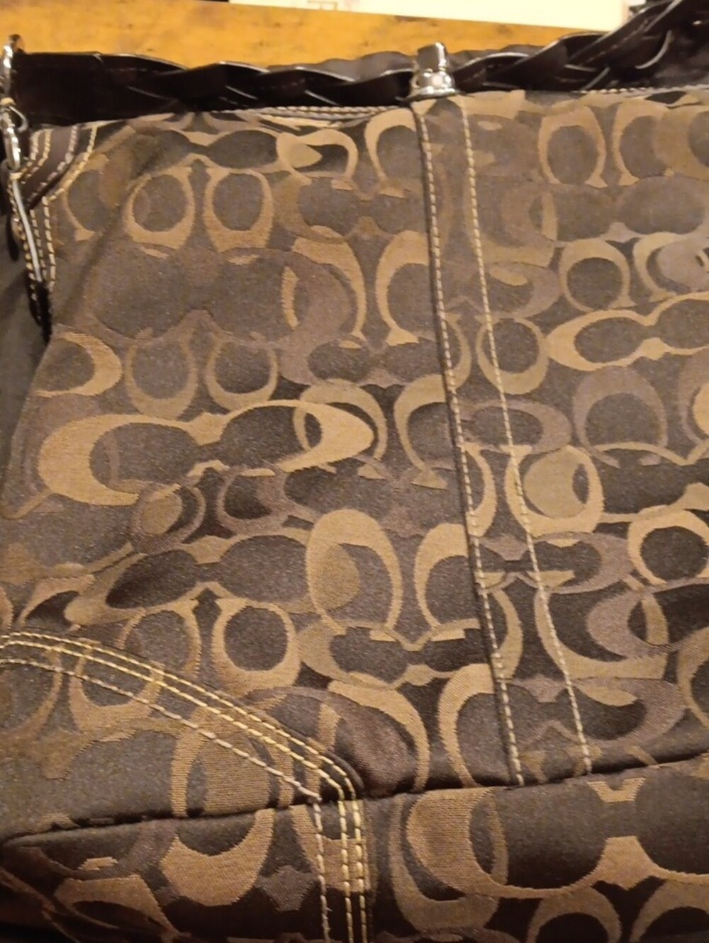 Vintage Y2K Coach Large Chelsea Optic Signature Hobo Bag (#10991) – Complete Set - Picture 4 of 7